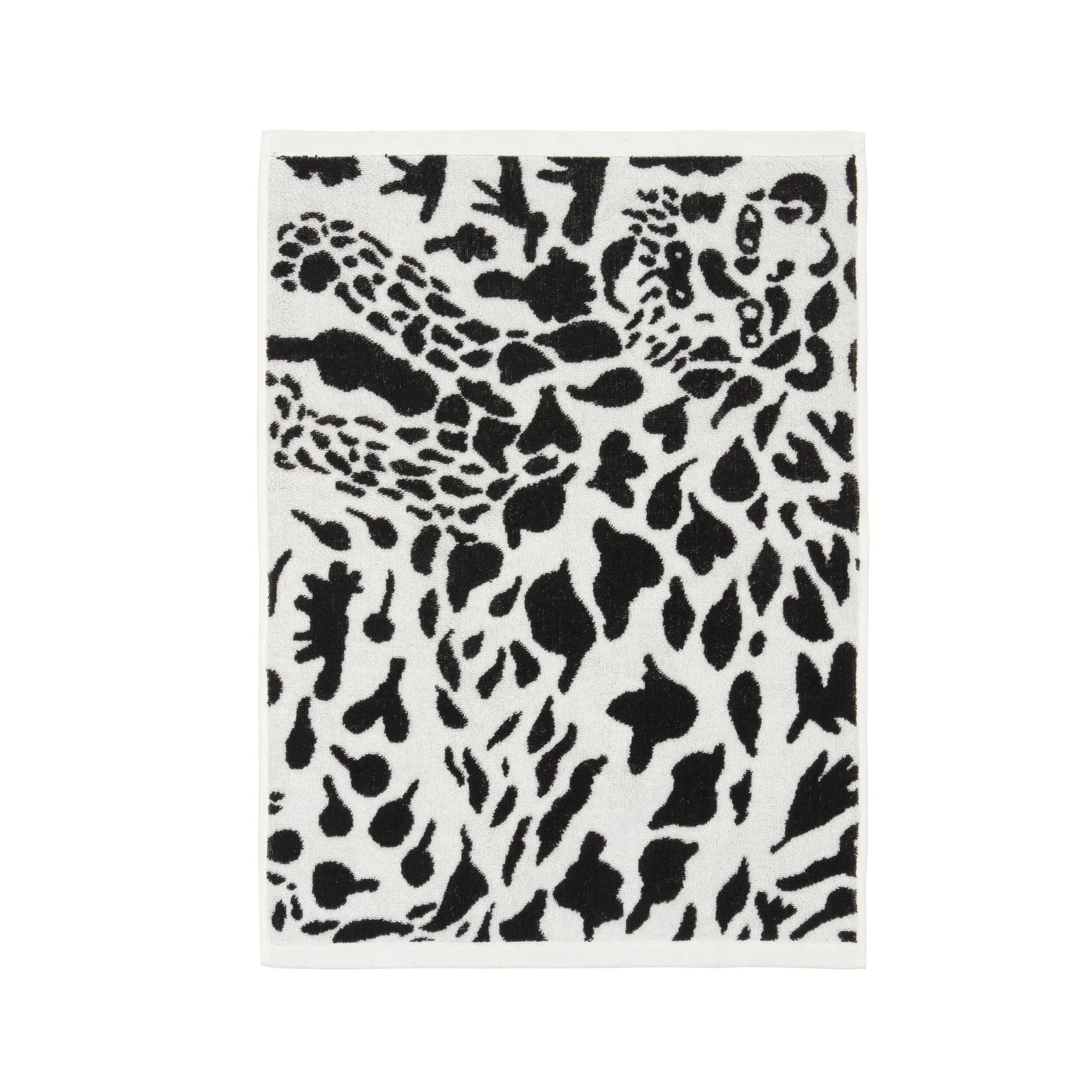 Asciugamano da bagno OTC 70x140cm Cheetah nero bianco